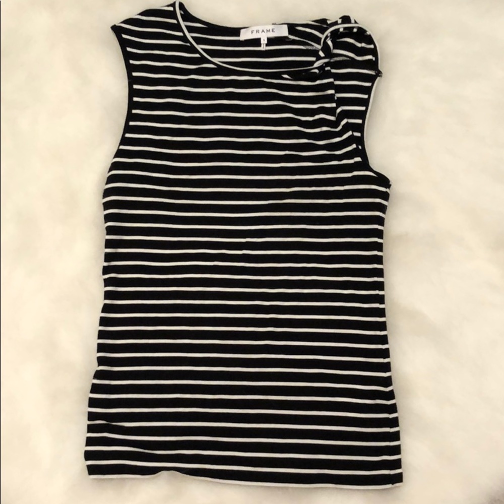 Frame striped tank top